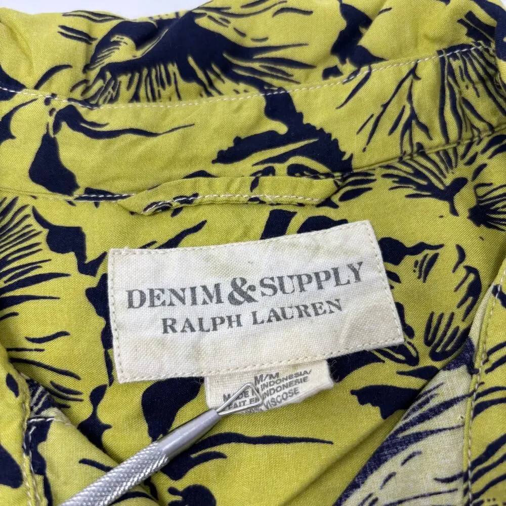 Denim & Supply Ralph Lauren Medium Flower Patterned Button Up Short Sleeve Shirt